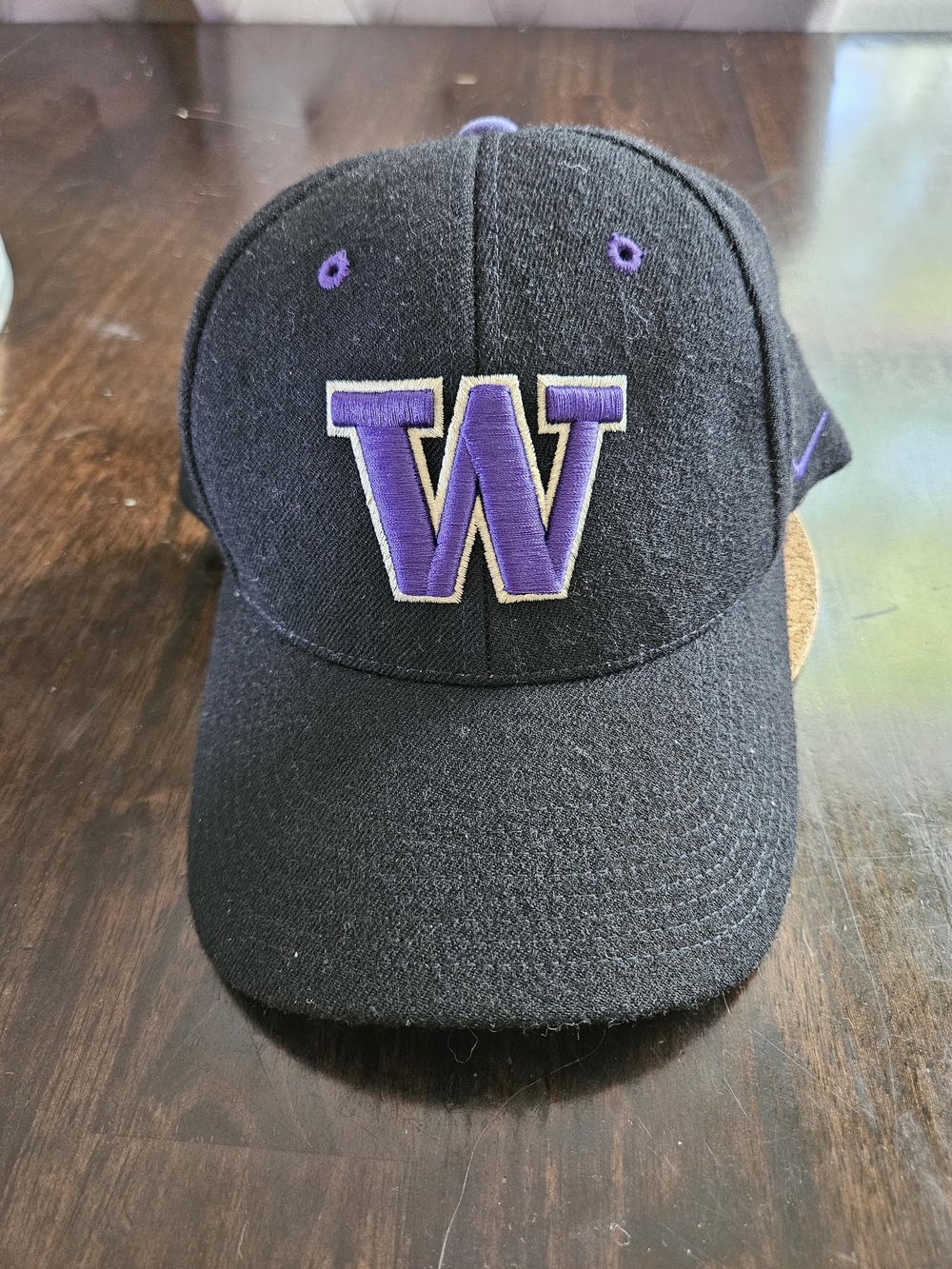 Black and Purple UW Logo Baseball Cap - Nike
